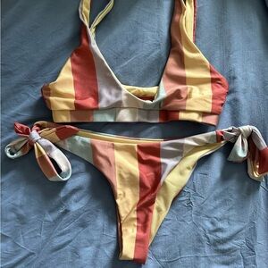 Striped Multicolor Bikini Set